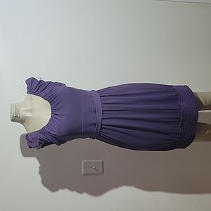 Purple Ruffle Sleeve Dress